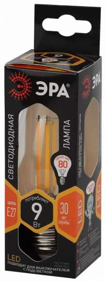 Светодиодная лампа Е27 9W 2700К (теплый) Эра F-LED B35-9w-827-E27 (Б0046993) Светодиодная лампа Е27 9W 2700К (теплый) Эра F-LED B35-9w-827-E27 (Б0046993)