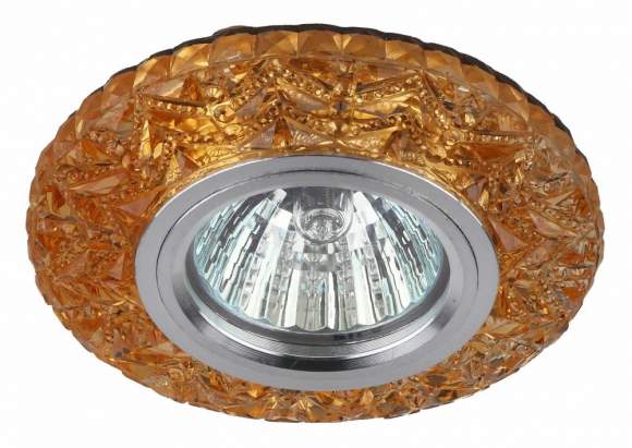 Точечный встраиваемый светильник c белой светодиодной подсветкой ЭРА DK LD4 TEA/WH Б0019206