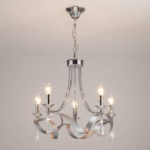 Подвесная люстра 60064/5 хром ЕВРОСВЕТ Подвесная люстра 60064/5 хром ЕВРОСВЕТ