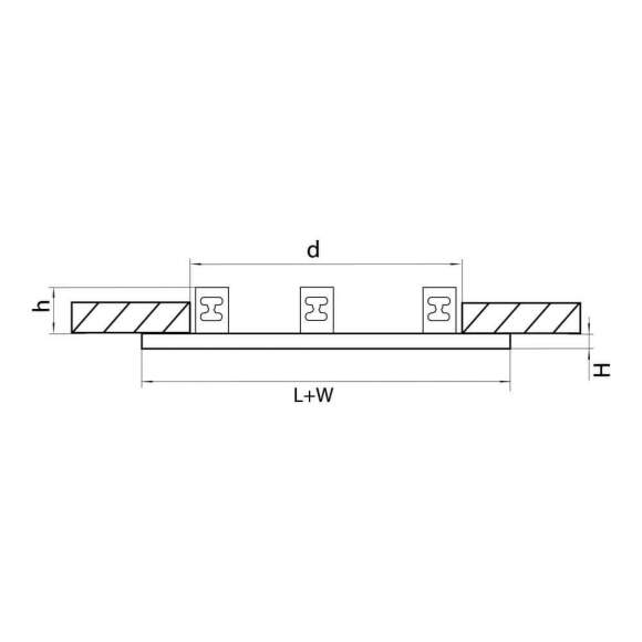 214697 Рамка для трех встраиваемых светильников Lightstar Triple Round серии Domino