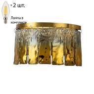 Настенный светильник с лампочками Favourite Midas 3017-2W+Lamps E14 Свеча Настенный светильник с лампочками Favourite Midas 3017-2W+Lamps E14 Свеча