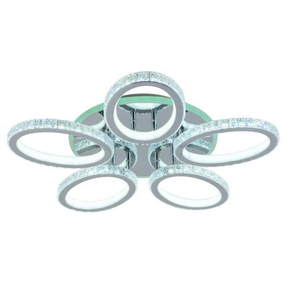 Светодиодная диммируемая люстра с ПДУ Profit Light 8033/5 CHR