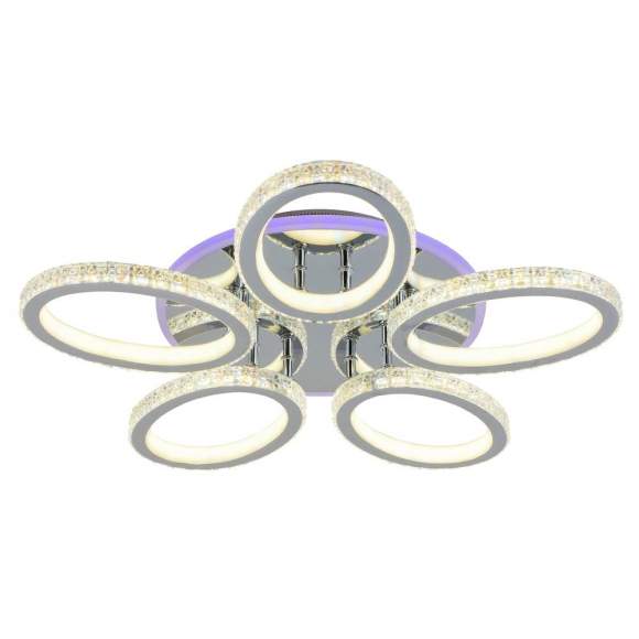 Светодиодная диммируемая люстра с ПДУ Profit Light 8033/5 CHR