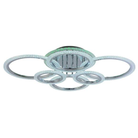 Светодиодная диммируемая люстра с ПДУ Profit Light 8086/6 CHR 132W+8W RGB Светодиодная диммируемая люстра с ПДУ Profit Light 8086/6 CHR 132W+8W RGB