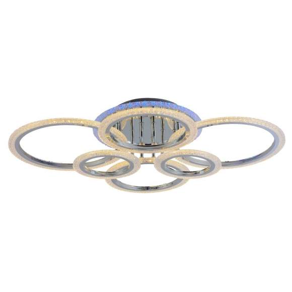 Светодиодная диммируемая люстра с ПДУ Profit Light 8086/6 CHR 132W+8W RGB Светодиодная диммируемая люстра с ПДУ Profit Light 8086/6 CHR 132W+8W RGB