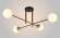 Потолочная люстра Crystal Lux с лампочками FIDEL PL4 BLACK+Lamps E27 P45