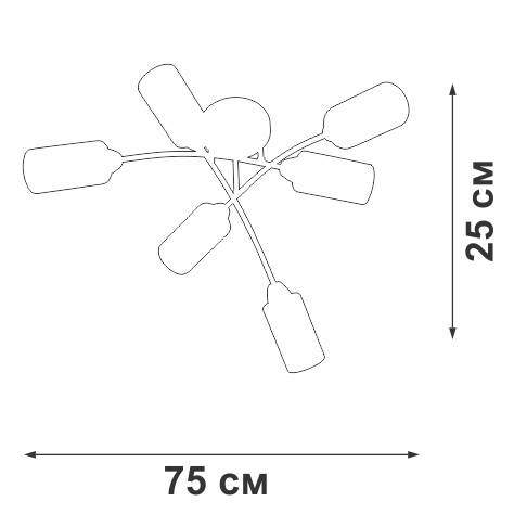 Потолочная люстра Vitaluce V4188-0/6PL Потолочная люстра Vitaluce V4188-0/6PL