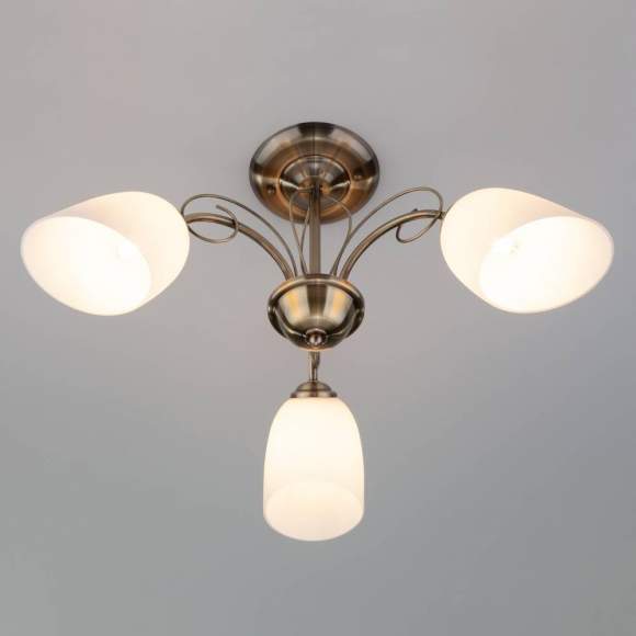 30107/3 античная бронза Потолочная люстра ЕВРОСВЕТ Стефани 30107/3 античная бронза Потолочная люстра ЕВРОСВЕТ Стефани