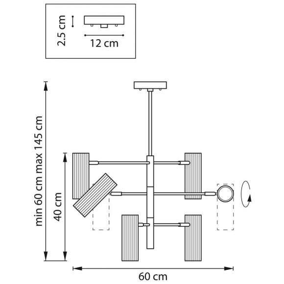 Люстра на штанге Lightstar Roma 718263 Люстра на штанге Lightstar Roma 718263