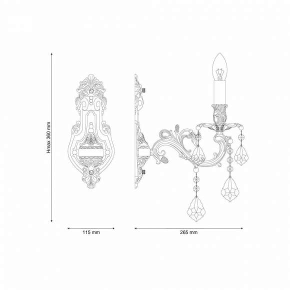 Barletta W122.1 Cream White Бра Lucia Tucci