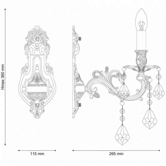 Barletta W122.1 Cream White Бра Lucia Tucci