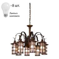 Люстра с лампочками Velante 588-703-08+Lamps