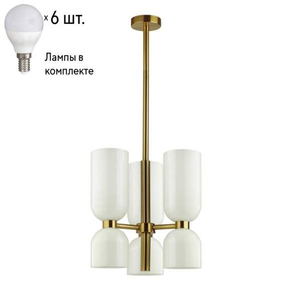 Люстра на штанге с лампочками Odeon Light Orinoco 4798/6+Lamps E14 P45