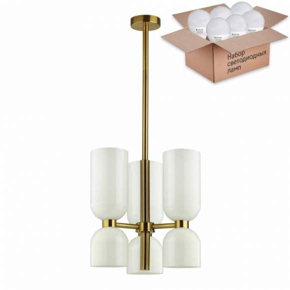 Люстра на штанге с лампочками Odeon Light Orinoco 4798/6+Lamps E14 P45 Люстра на штанге с лампочками Odeon Light Orinoco 4798/6+Lamps E14 P45