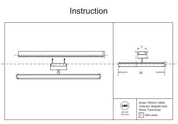 Трековый светильник 14W 4000К для магнитного шинопровода Maytoni Track lamps TR026-2-14B4K