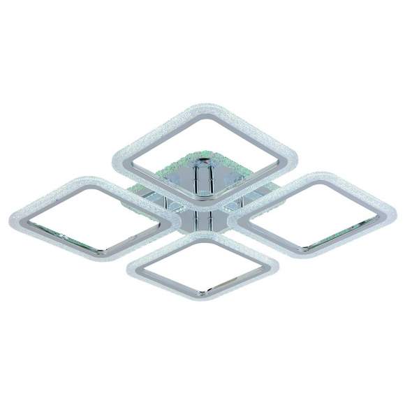 Светодиодная диммируемая люстра с ПДУ Profit Light 8087/4 CHR 107W+8W RGB