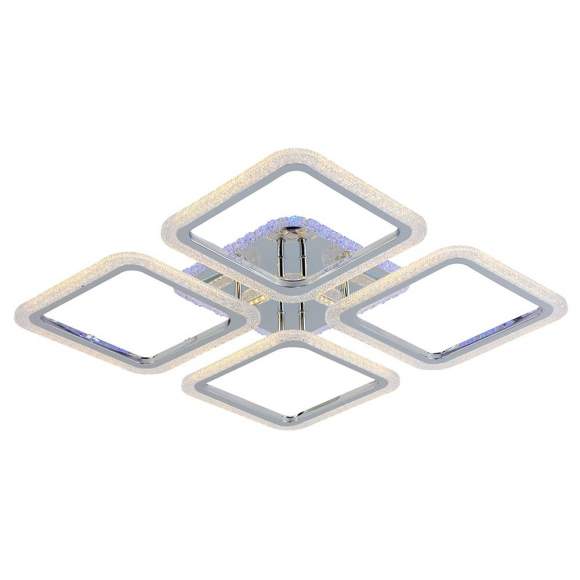 Светодиодная диммируемая люстра с ПДУ Profit Light 8087/4 CHR 107W+8W RGB