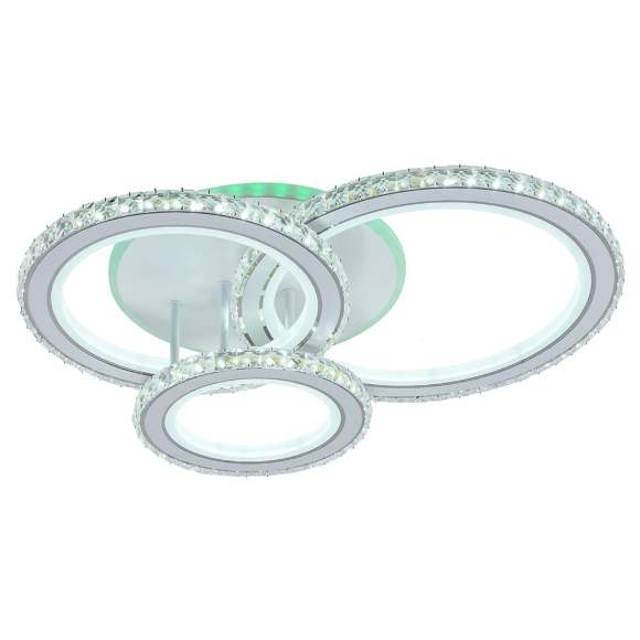 Светодиодная диммируемая люстра с ПДУ Profit Light 8061/3 WHT 192W+7W RGB Светодиодная диммируемая люстра с ПДУ Profit Light 8061/3 WHT 192W+7W RGB