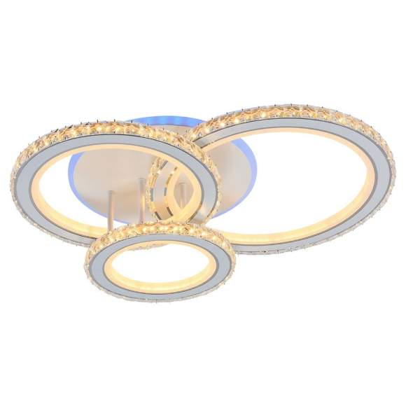 Светодиодная диммируемая люстра с ПДУ Profit Light 8061/3 WHT 192W+7W RGB Светодиодная диммируемая люстра с ПДУ Profit Light 8061/3 WHT 192W+7W RGB