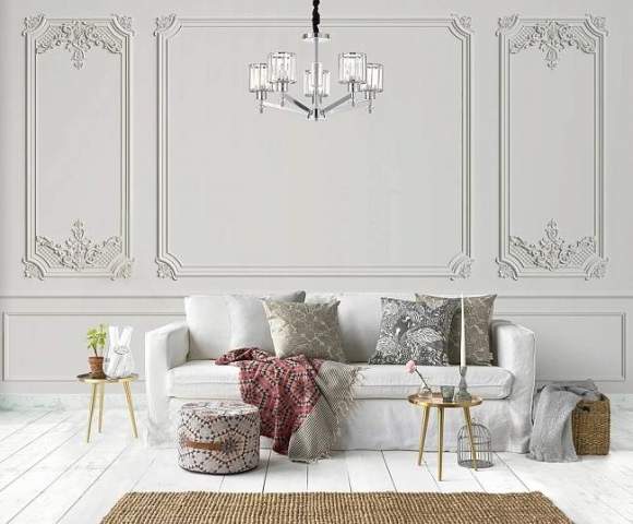 Люстра с двойным креплением Escada 691/5S (Chrome) Люстра с двойным креплением Escada 691/5S (Chrome)