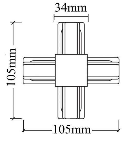 Соединитель X-образный для однофазного шинопровода CLT 0.211 Crystal Lux CLT 0.211 09 WH