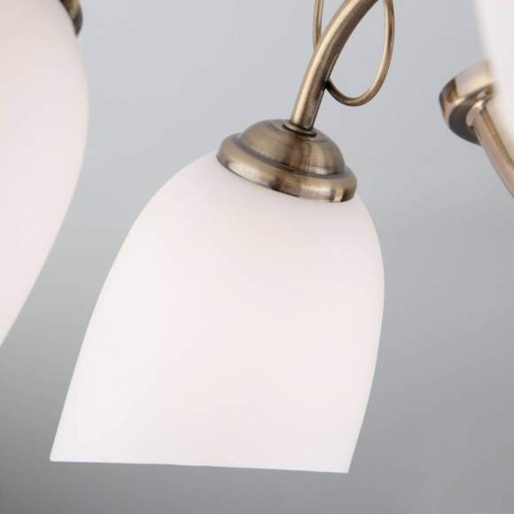 30107/5 античная бронза Потолочная люстра ЕВРОСВЕТ Стефани