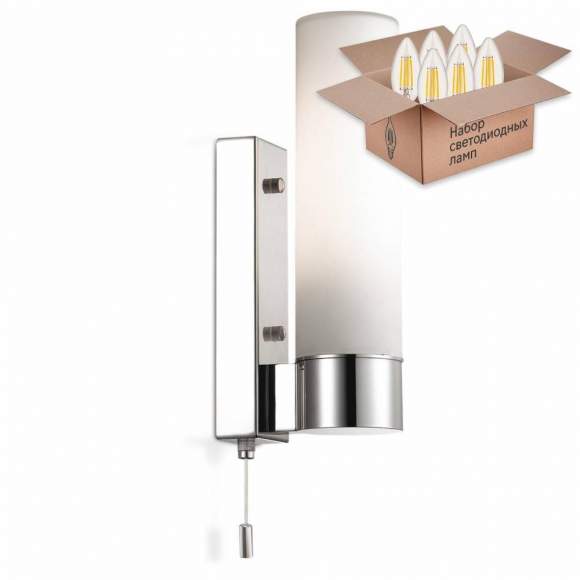 Бра с лампочкой Odeon Light Tingi 2660/1W+Lamps Е27 Свеча Бра с лампочкой Odeon Light Tingi 2660/1W+Lamps Е27 Свеча