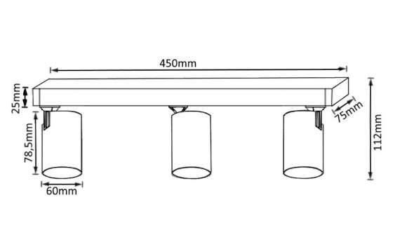 Спот Crystal Lux CLT 017CW3 L450 WH