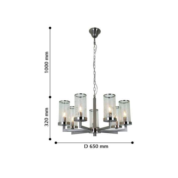 Подвесная люстра с лампочками Favourite Assembly 2374-7P+Lamps E14 Свеча Подвесная люстра с лампочками Favourite Assembly 2374-7P+Lamps E14 Свеча