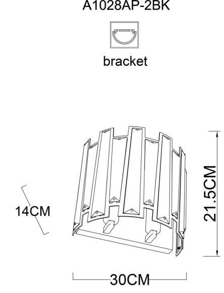 Бра Arte Lamp Amber A1028AP-2BK