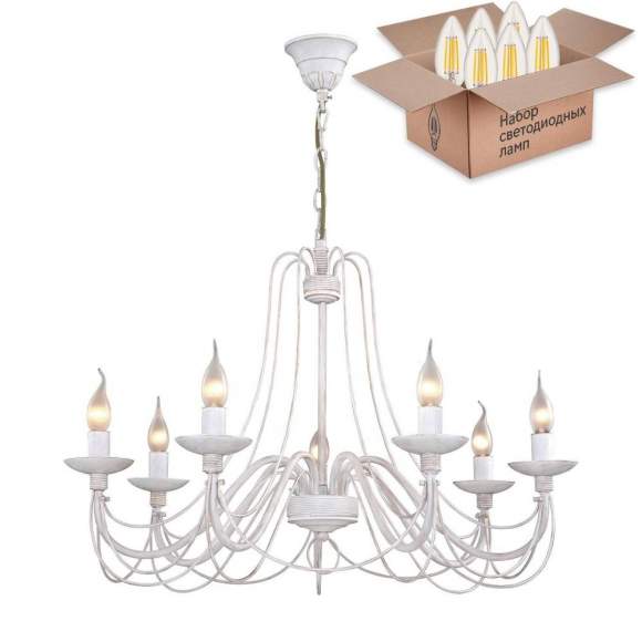 Подвесная люстра с лампочками F-Promo Chateau 2164-7P+Lamps E14 Свеча