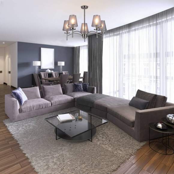 Люстра на штанге Escada 694/5PL E14*40W Nickel