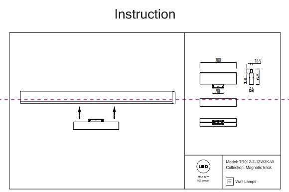 Трековый светильник 12W 3000К для магнитного шинопровода Maytoni Basis TR012-2-12W4K-W