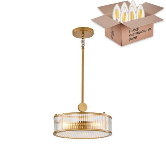 Подвесной светильник с лампочками Favourite Radiales 3099-3P+Lamps E14 Свеча