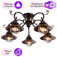 Люстра потолочная Arte Lamp 7 с поддержкой Алиса A4577PL-5CK-A