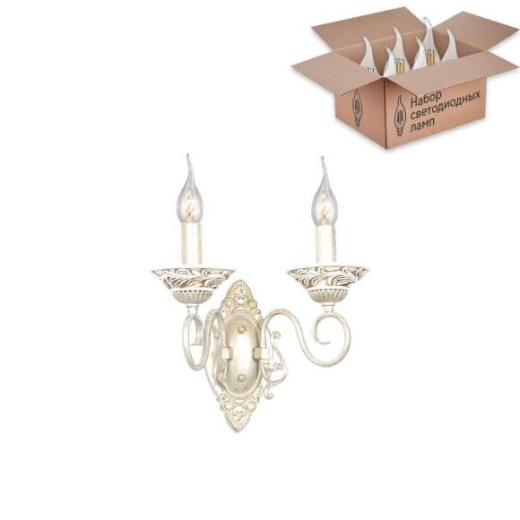 Бра с лампочками Favourite Gesso 1141-2W+Lamps Бра с лампочками Favourite Gesso 1141-2W+Lamps