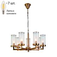 Подвесная люстра с лампочками Favourite Assembly 2060-7P+Lamps E14 Свеча