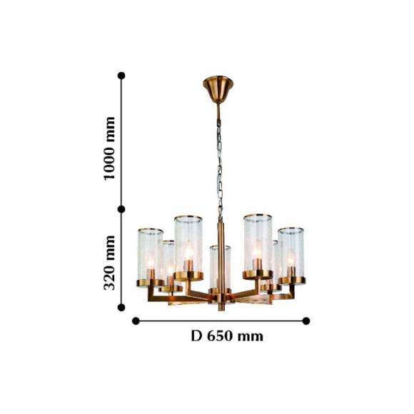 Подвесная люстра с лампочками Favourite Assembly 2060-7P+Lamps E14 Свеча Подвесная люстра с лампочками Favourite Assembly 2060-7P+Lamps E14 Свеча