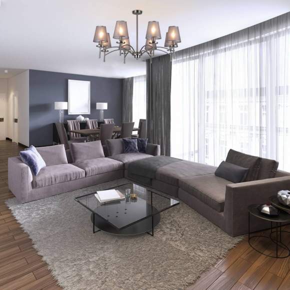 Люстра на штанге Escada 694/8PL E14*40W Nickel Люстра на штанге Escada 694/8PL E14*40W Nickel