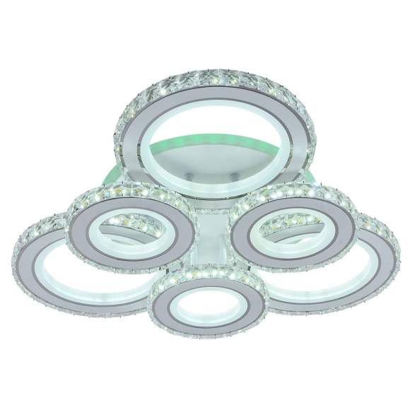 Светодиодная диммируемая люстра с ПДУ Profit Light 8061/3+3 WHT 240W+8W RGB Светодиодная диммируемая люстра с ПДУ Profit Light 8061/3+3 WHT 240W+8W RGB