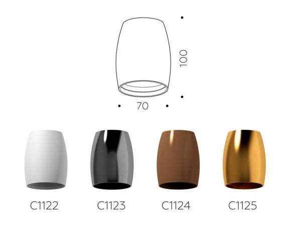 Корпус светильника накладной для насадок D60/70mm Ambrella light Diy Spot C1124