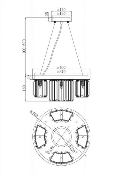 Подвесная люстра Maytoni Colline MOD083PL-04CH Подвесная люстра Maytoni Colline MOD083PL-04CH