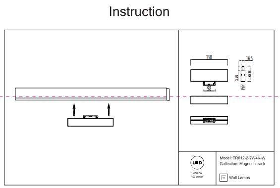 Трековый светильник 7W 4000К для магнитного шинопровода Maytoni Basis TR012-2-7W4K-W Трековый светильник 7W 4000К для магнитного шинопровода Maytoni Basis TR012-2-7W4K-W