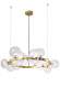 Подвесная люстра Crystal Lux с поддержкой Маруся AGATA SP15 V2 GOLD/TRANSPARENTE-М