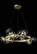 Подвесная люстра Crystal Lux с поддержкой Маруся AGATA SP15 V2 GOLD/TRANSPARENTE-М