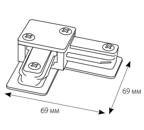 Соединитель для шинопроводов L-образный (10576) Volpe UBX-Q121 K21 WHITE