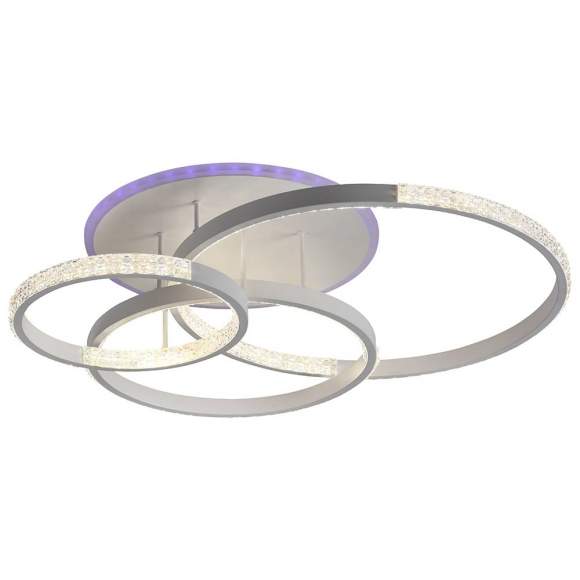 Светодиодная диммируемая люстра с ПДУ Profit Light 8047/3 WHT B 106W+8W RGB Светодиодная диммируемая люстра с ПДУ Profit Light 8047/3 WHT B 106W+8W RGB