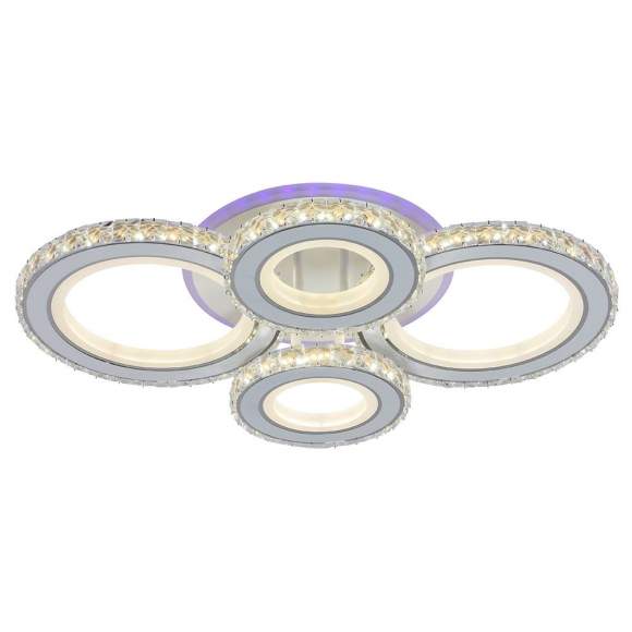 Светодиодная диммируемая люстра с ПДУ Profit Light 8061/2+2 WHT 160W+7W RGB Светодиодная диммируемая люстра с ПДУ Profit Light 8061/2+2 WHT 160W+7W RGB