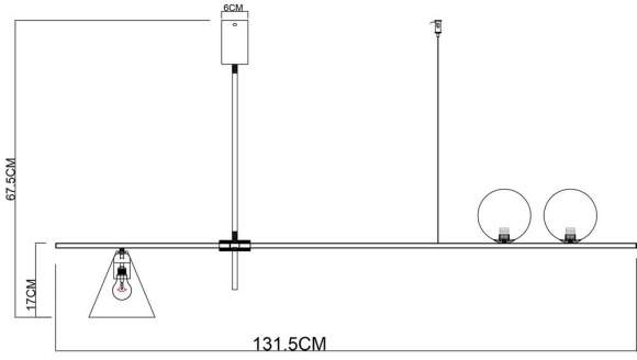Подвесной светильник Arte Lamp Jacob A7029PL-3BK