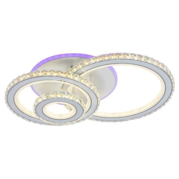 Светодиодная диммируемая люстра с ПДУ Profit Light 8061/3 WHT A 176W+8W RGB Светодиодная диммируемая люстра с ПДУ Profit Light 8061/3 WHT A 176W+8W RGB